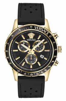 Versace Sport Chronograph Silicone Strap Watch, 44mm