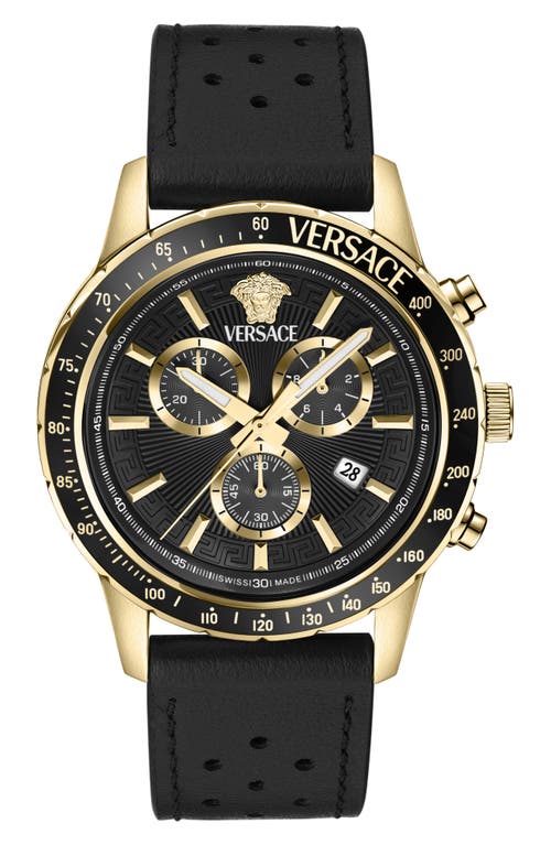 Versace Sport Chrono 44mm In Black/gold