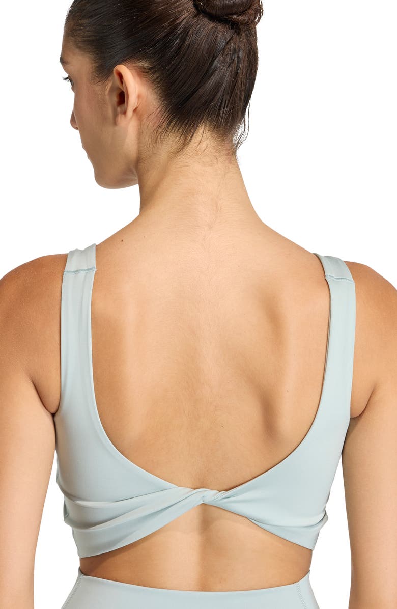 adidas Optime Climacool Longline Sports Bra, Alternate, color, Wonder Sage