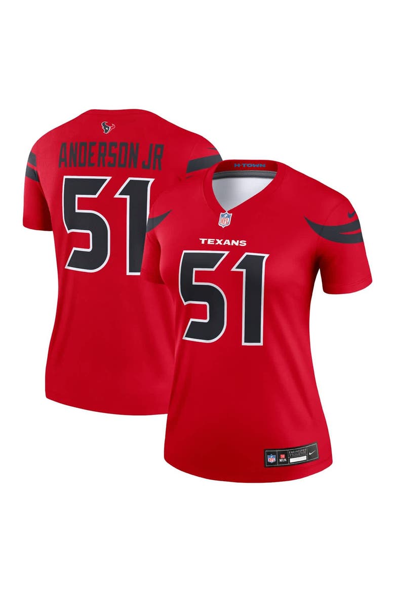 Women's Nike Will Anderson Jr.  Red Houston Texans Alternate Legend Player Performance Top, Main, color, Red