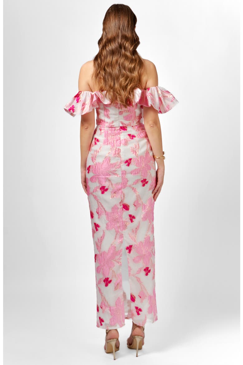 Jacquie Off Shoulder Midaxi, Alternate, color, PINK