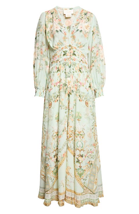 Shaped Waist Button Dress