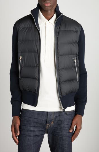 TOM FORD Mixed Media Zip Cardigan | Nordstrom