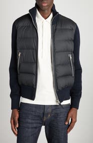 TOM FORD Mixed Media Zip Cardigan | Nordstrom
