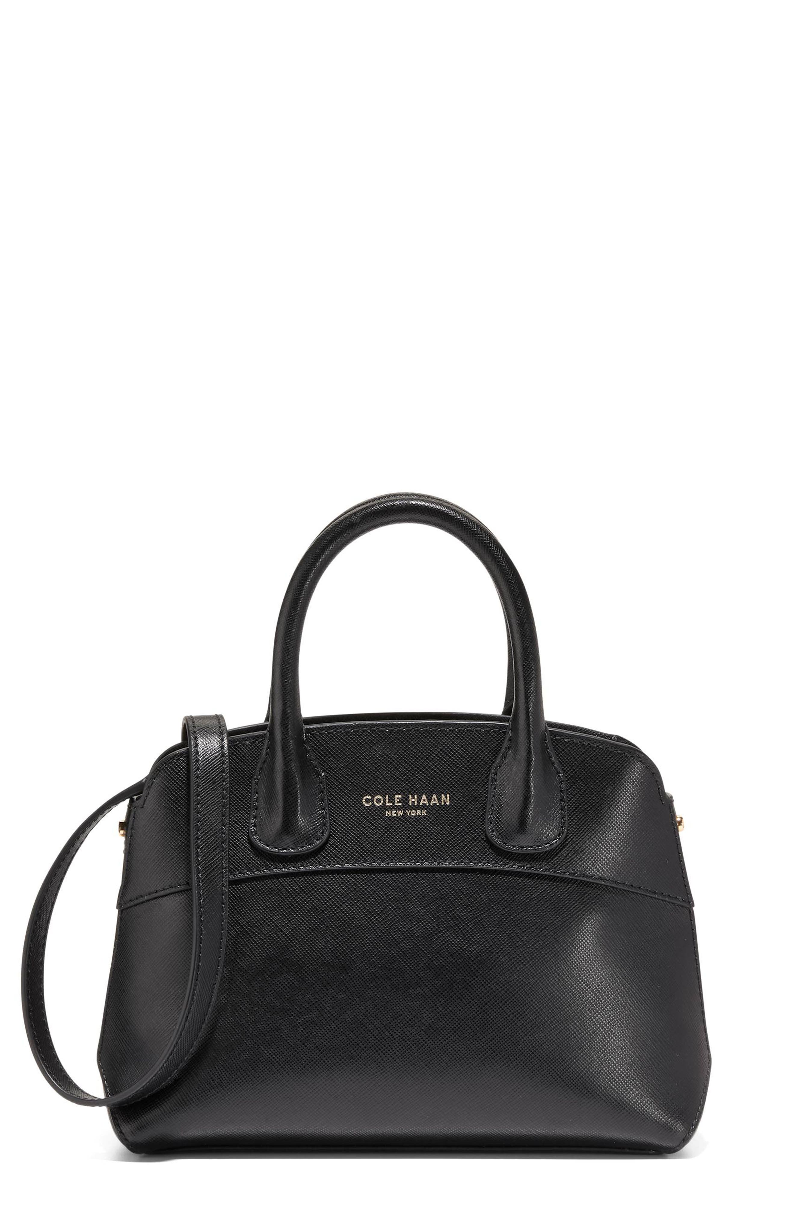 Cole Haan The Lady Small Satchel Bag, Main, color, Black