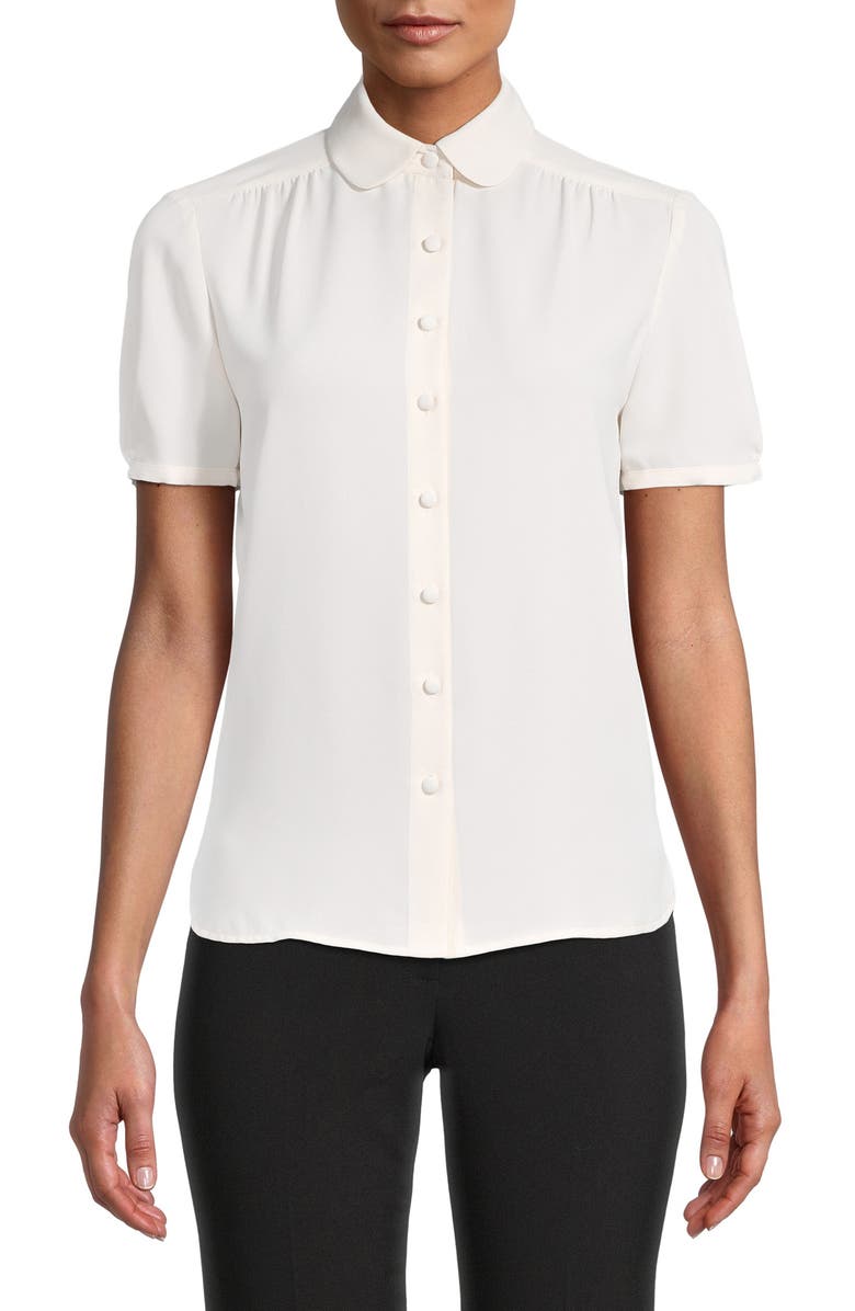 Anne Klein Peter Pan Collar Top, Main, color, 