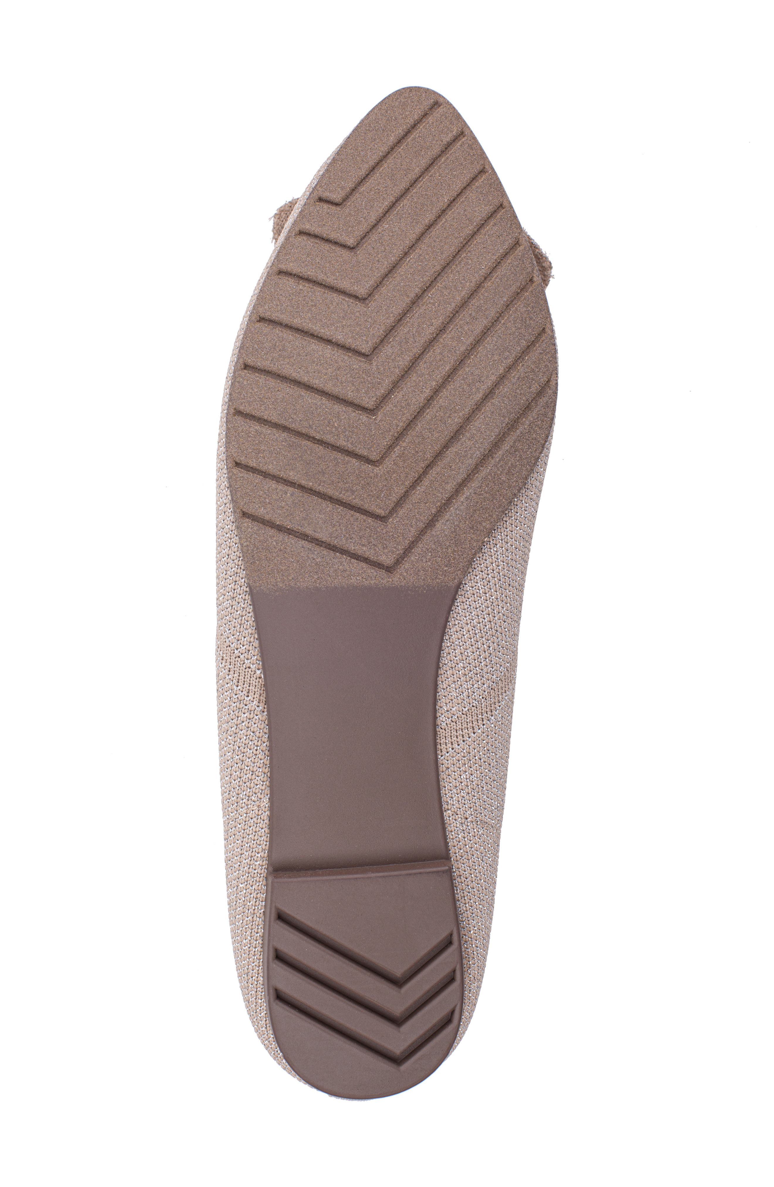 Alaya Floral Appliqué Mesh Flat, Alternate, color, SESAME METALLIC