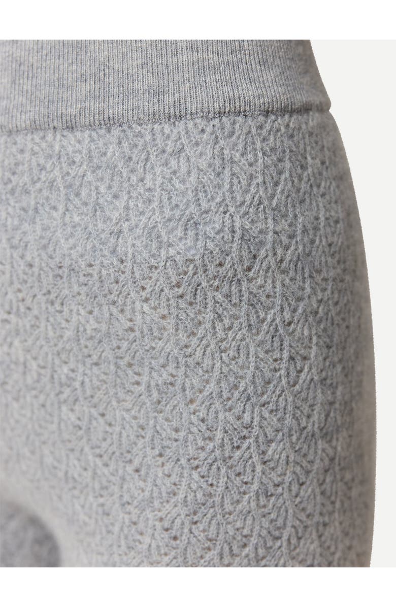 Gobi Cashmere Wide-Leg Ajour Knit Cashmere Pants, Alternate, color, High Rise