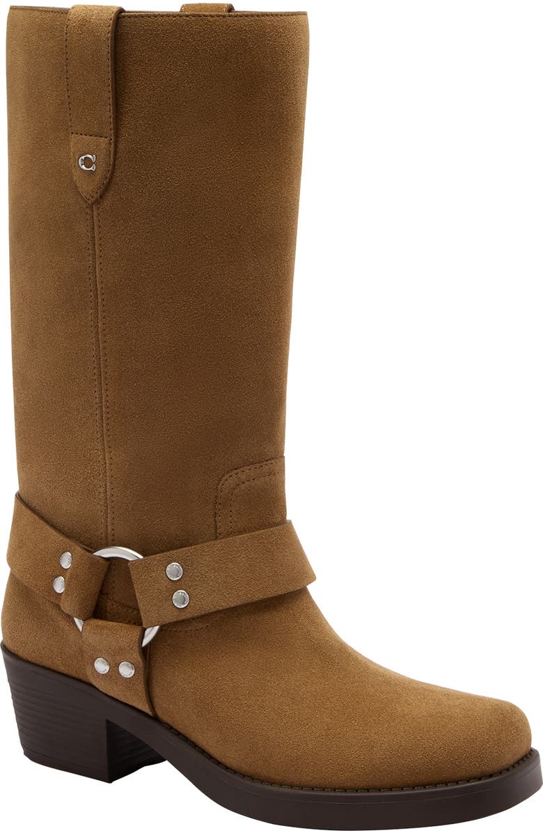COACH Harness Square Toe Boot, Main, color, Coconut