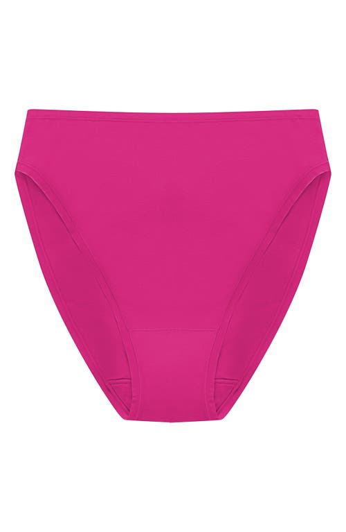 Natori Bliss Bare Cotton High Cut Briefs In Pink