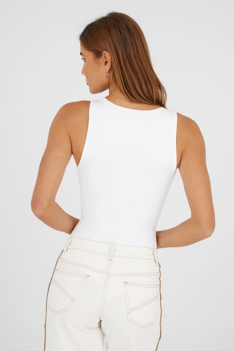 Claudine Bodysuit, Alternate, color, White