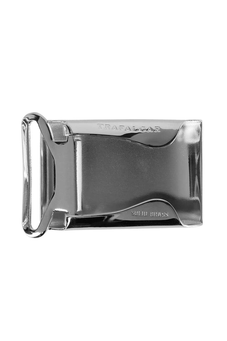 25mm Smooth Polished Finish Compression Belt Buckle, Alternate, color, Polish Silver