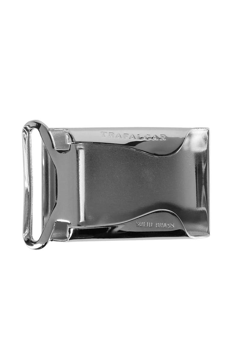 Trafalgar 25mm Smooth Polished Finish Compression Belt Buckle, Alternate, color, Polish Silver