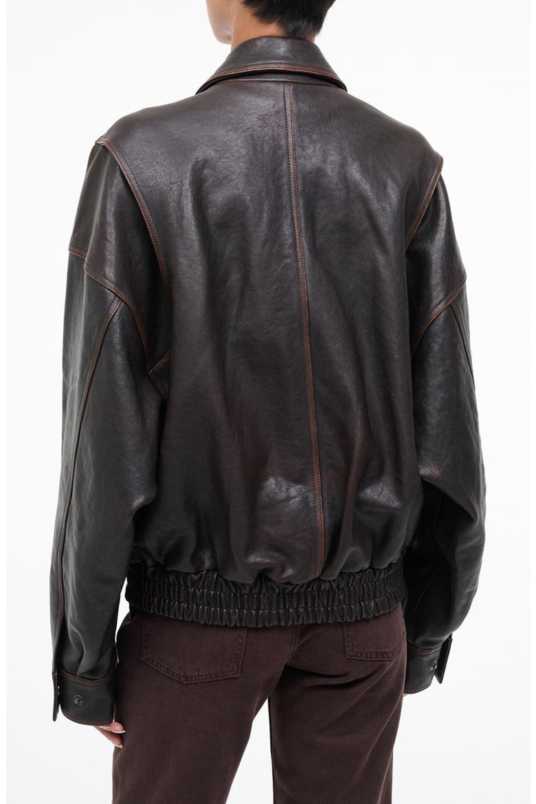 Eugene Leather Jacket, Alternate, color, DISTRESSED BROWN