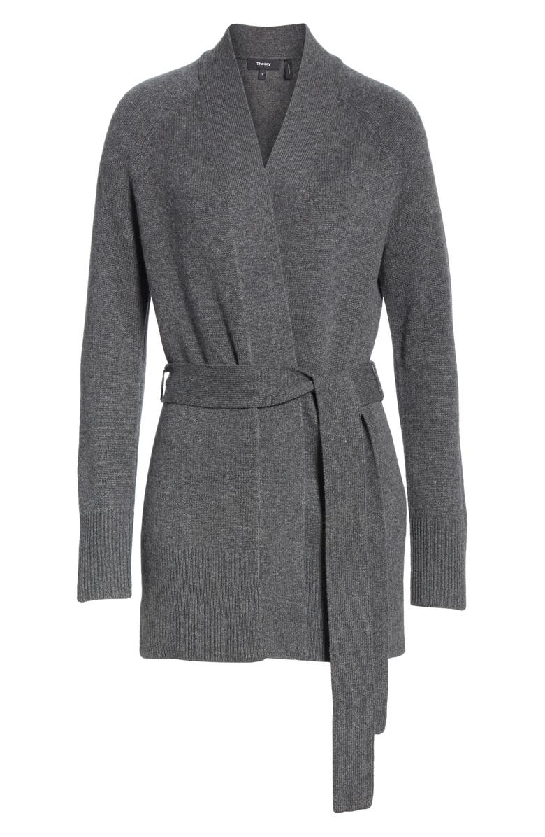 Theory Malinka O Cashmere Tie Waist Cardigan, Alternate, color,