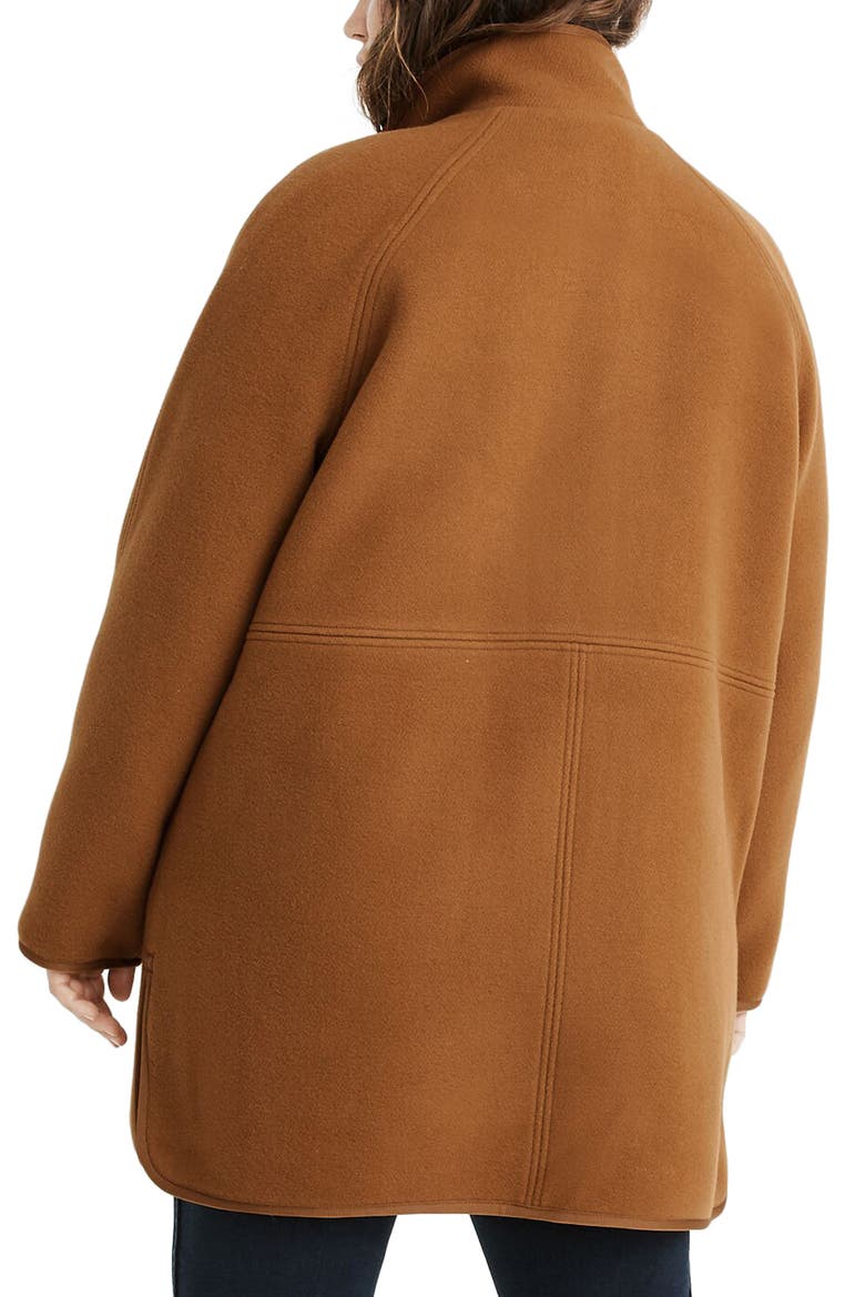 Estate Cocoon Coat, Alternate, color, MELANGE CAMEL