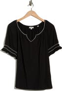 MAX STUDIO Puff Sleeve Top
