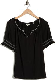 MAX STUDIO Puff Sleeve Top