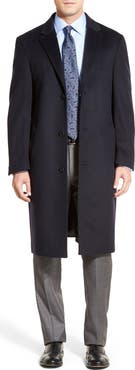 Hart Schaffner Marx Sheffield Classic Fit Wool & Cashmere Overcoat