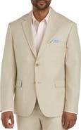 Oak Hill by DXL Big & Tall Jacket-Relaxer Linen-Blend Suit Jacket