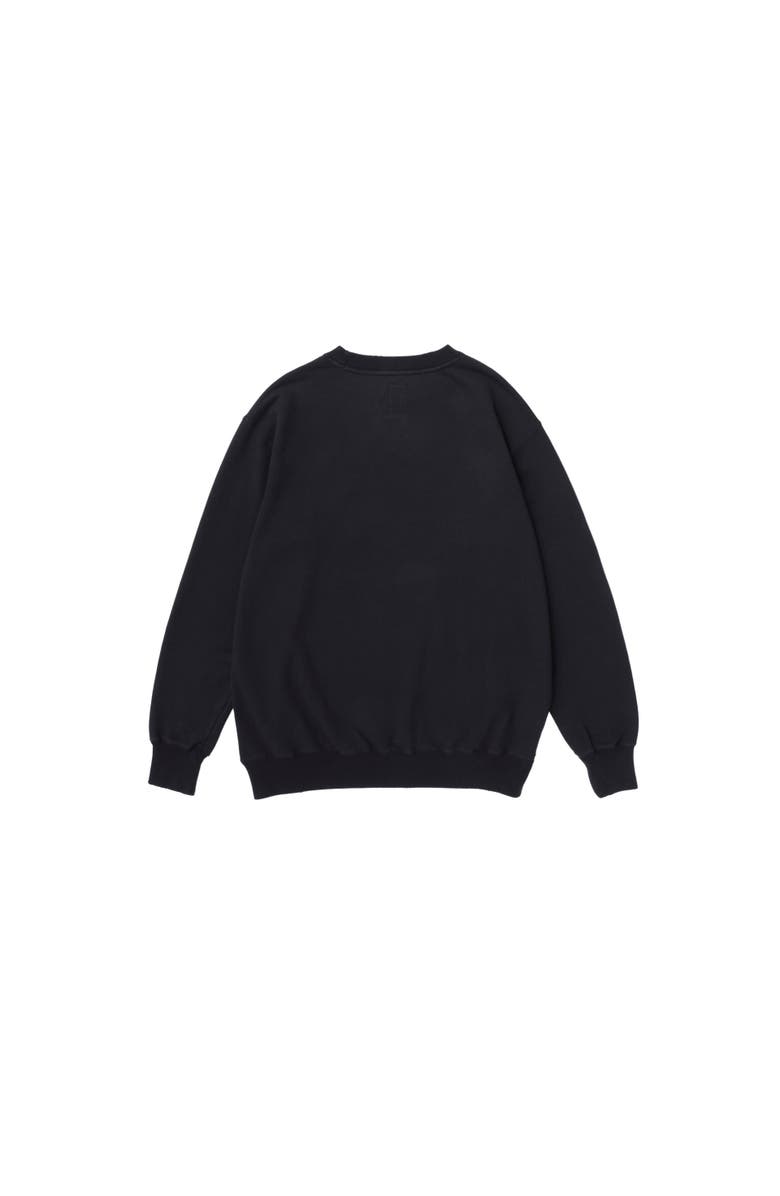 vowels Faded Collegiate Crewneck, Alternate, color, Black