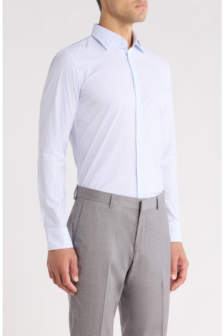 Hank Kent Slim Fit Stretch Performance Dress Shirt, Alternate, color, LIGHT/ PASTEL BLUE