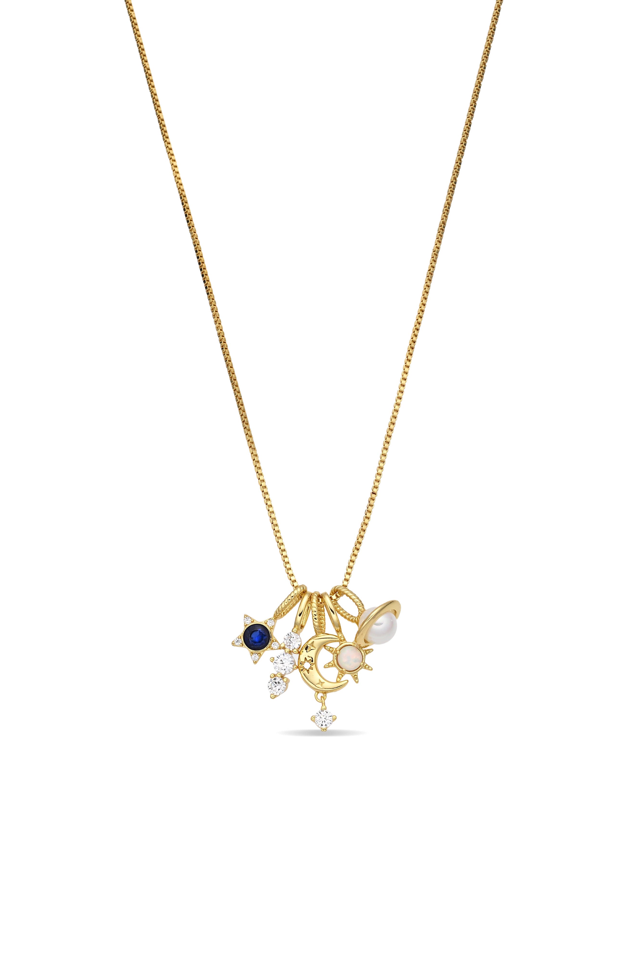 Golden Orbit Charm Necklace
