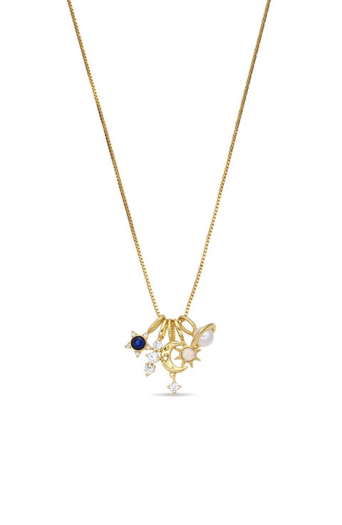 Golden Orbit Charm Necklace