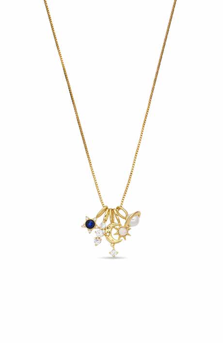 Golden Orbit Charm Necklace