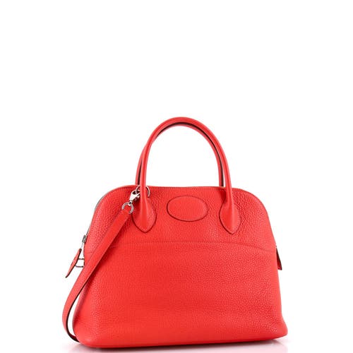 Pre-owned Hermes  Hermes Bolide Bag Clemence 31 In Red