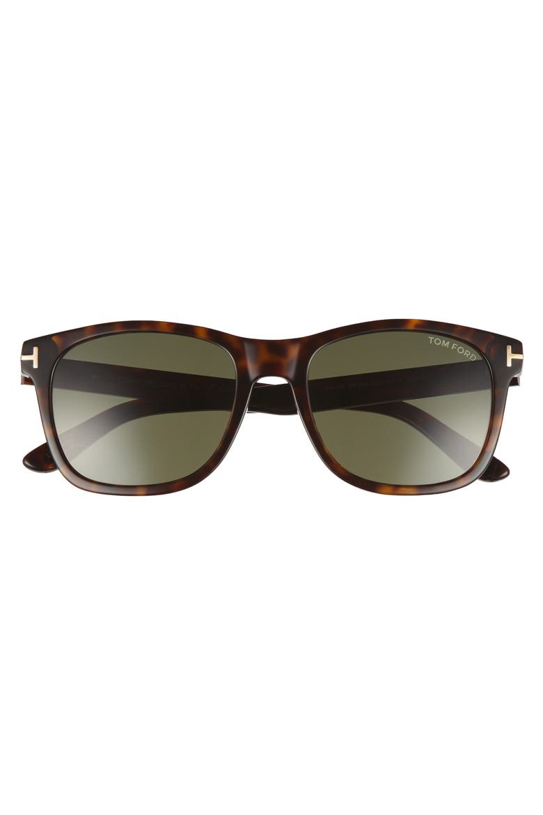 Eric 55mm Sunglasses, Alternate, color, DARK HAVANA / GREEN