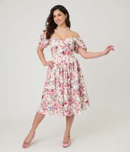 Smak Parlour Puff Sleeve Swing Dress