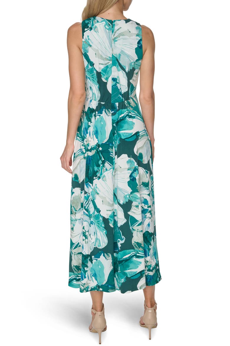 Twist Front Jersey Maxi Dress, Alternate, color, MALACHITE MULTI
