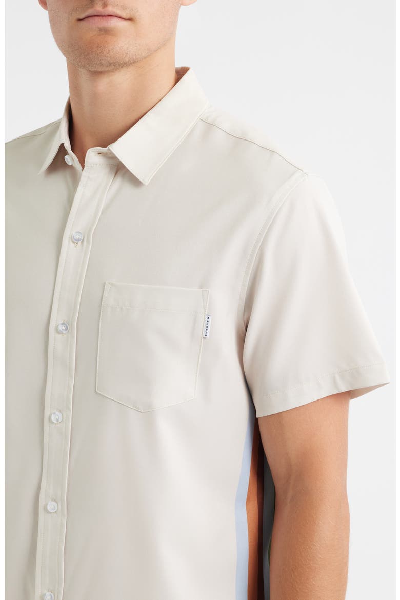 Rayas Weekend Button-Up Shirt, Alternate, color, BEIGE