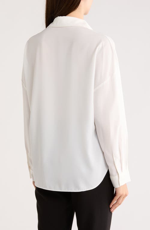 Patrizia Luca Wrap Hem High-low Button-up Shirt In White