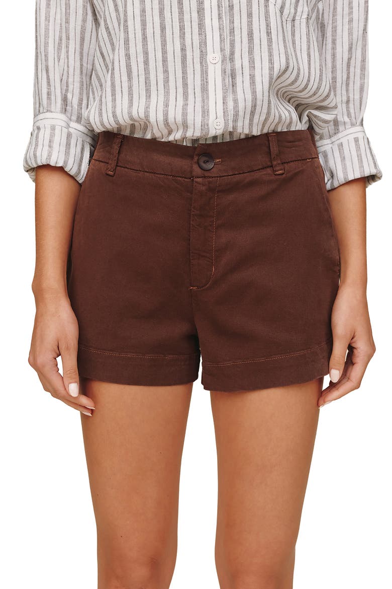 Side Slit Tennis Shorts, Alternate, color, SIENNA BROWN