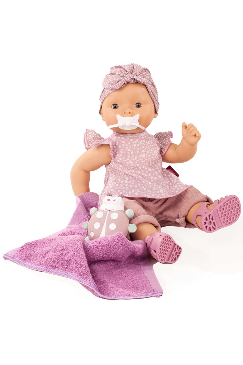 16.5" Maxy Aquini Bath Baby Doll with Blue Sleeping Eyes, Main, color, Multicolored