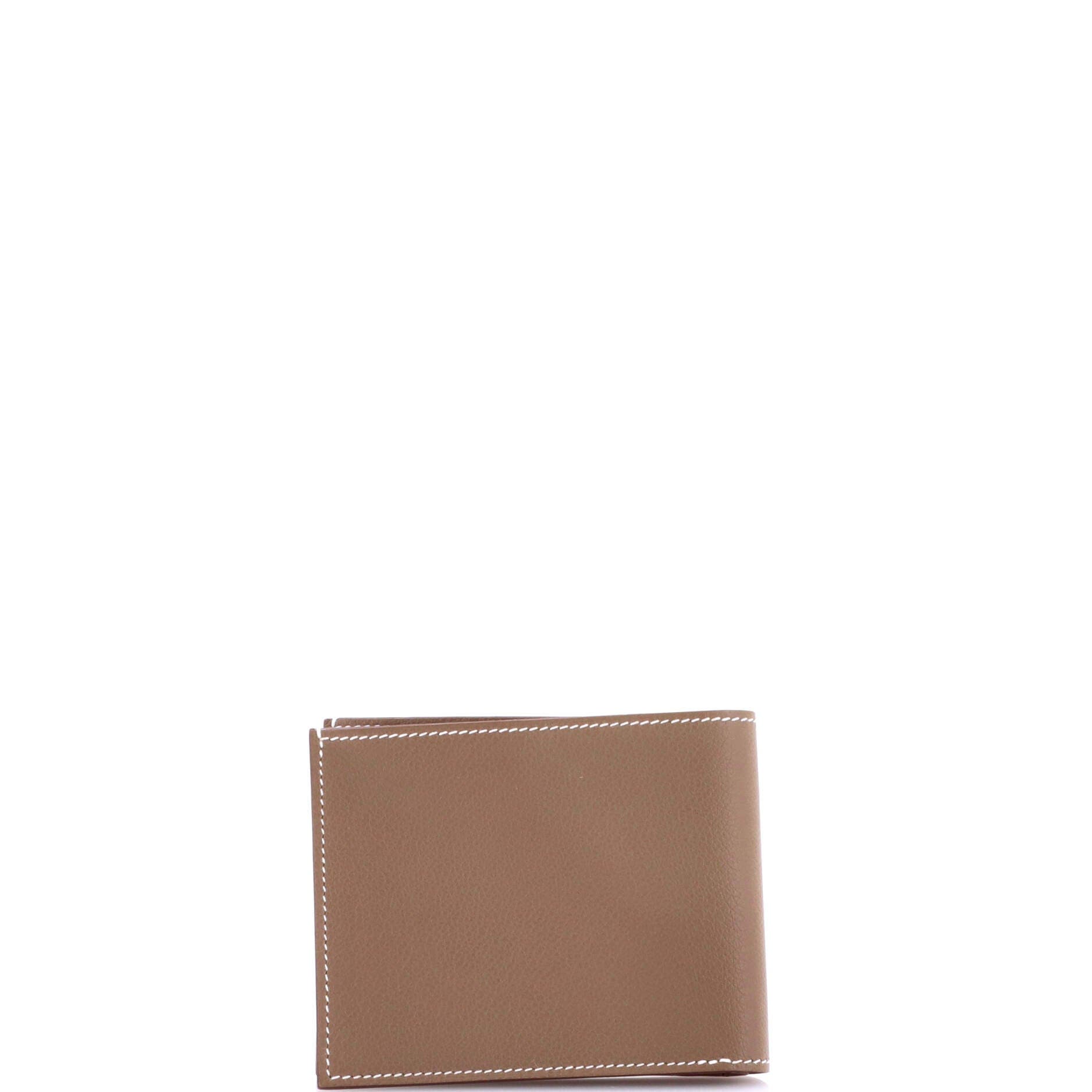 Pre-Owned Hermes MC2 Copernic Wallet Evercolor Compact, Alternate, color, Etoupe