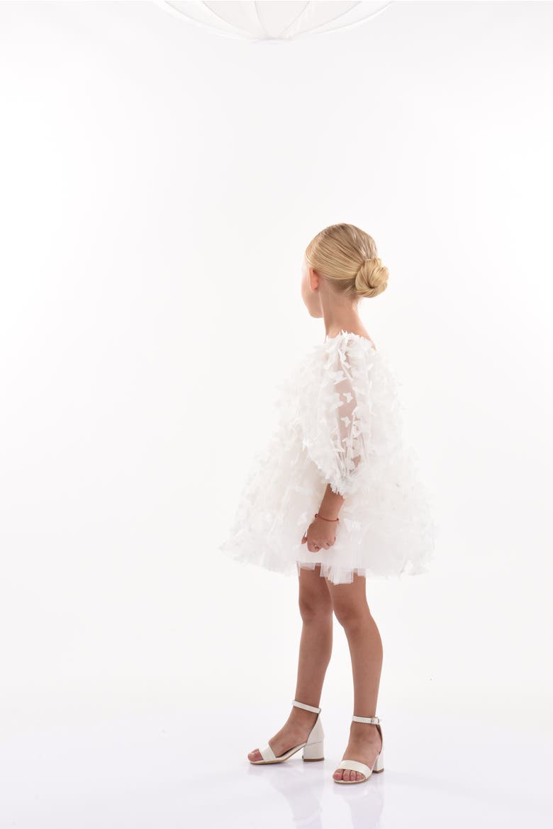 Bell Mariposa Dress, Alternate, color, White