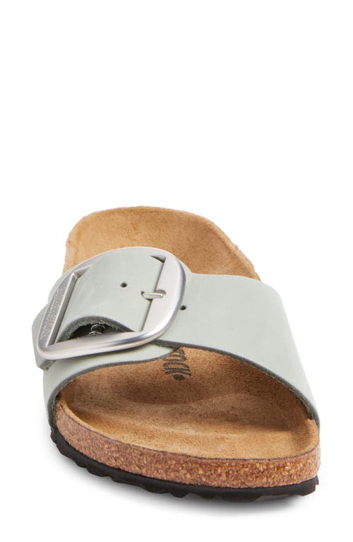 Shop Birkenstock Madrid Big Buckle Slide Sandal In Pure Sage