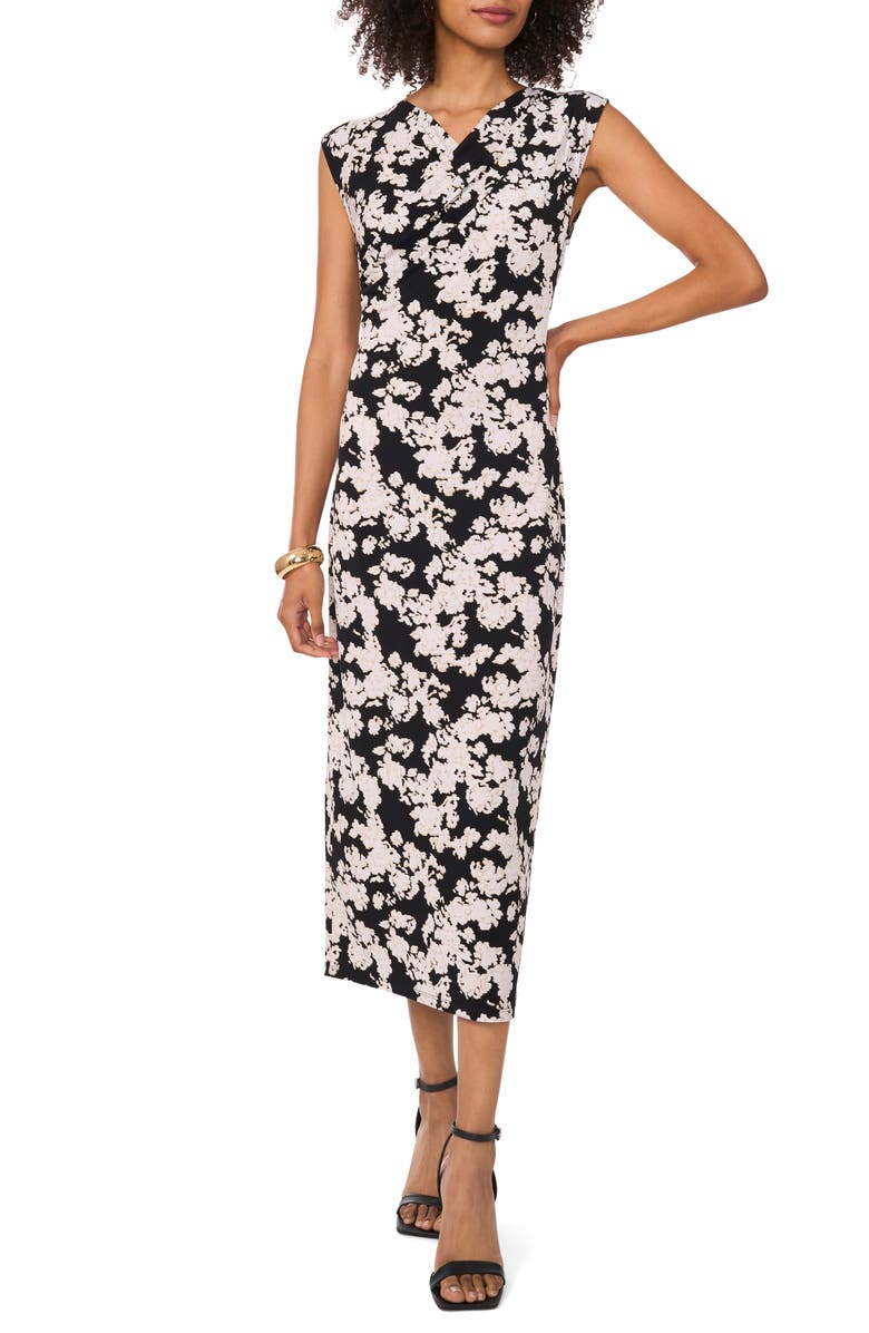 Vince Camuto Floral Print Stretch Jersey Maxi Dress, Main, color,