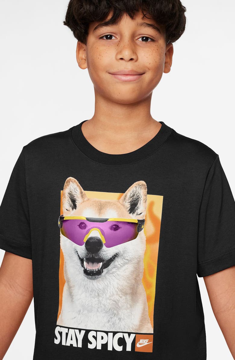 Nike Kids' Shiba Graphic T-Shirt, Alternate, color, Black