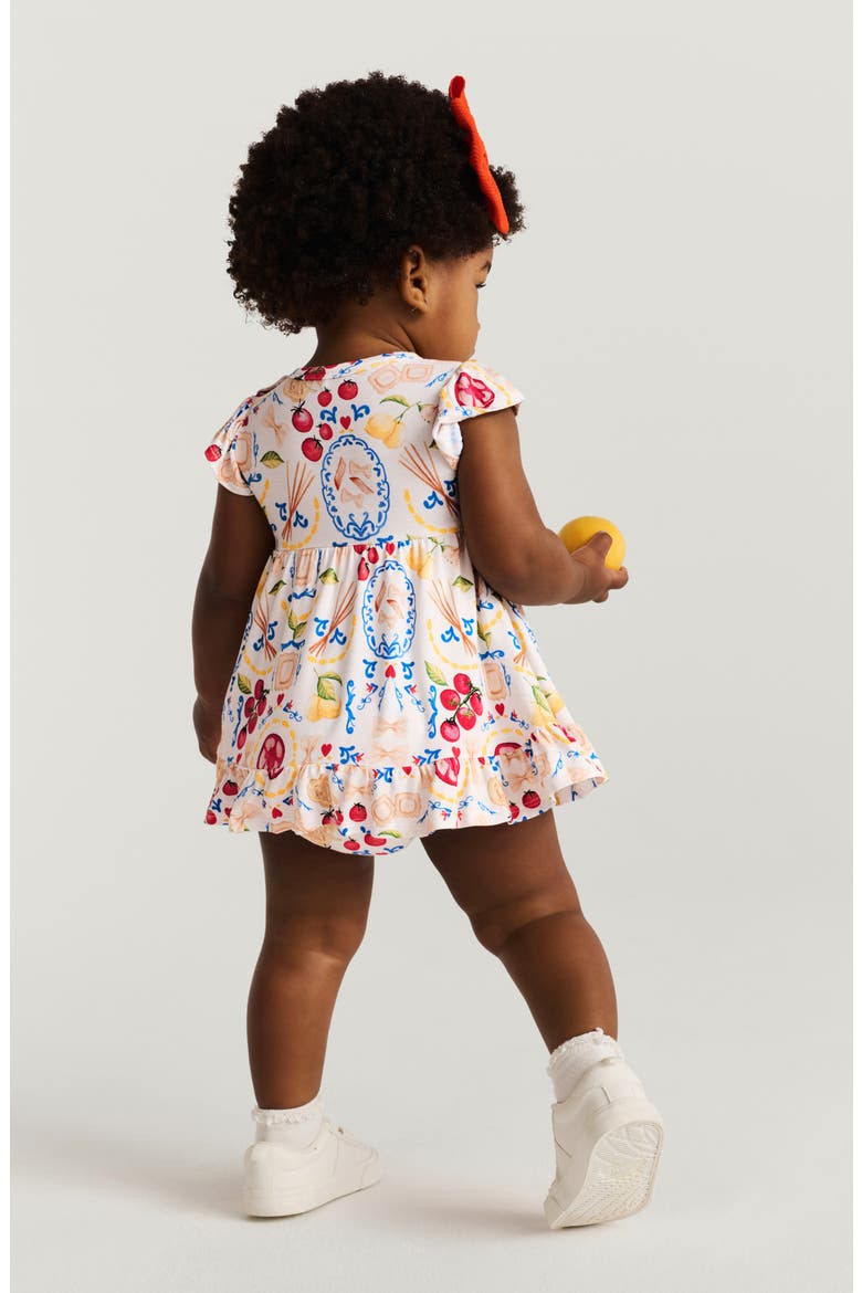 Ruffle Skirted Bodysuit, Alternate, color, WHITE