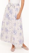 Petal & Pup Xander Tie Waist Cotton & Linen Maxi Skirt