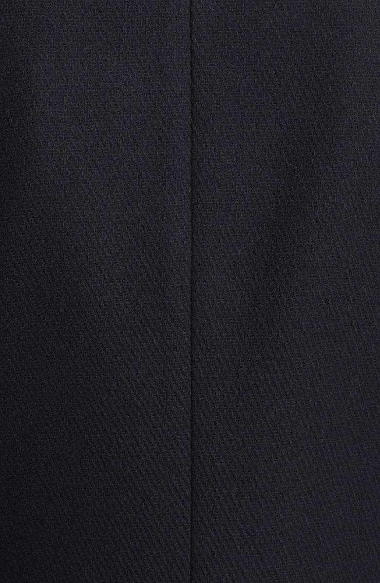 French Connection Leather Trim Asymmetrical Cutaway Coat, Alternate, color, 