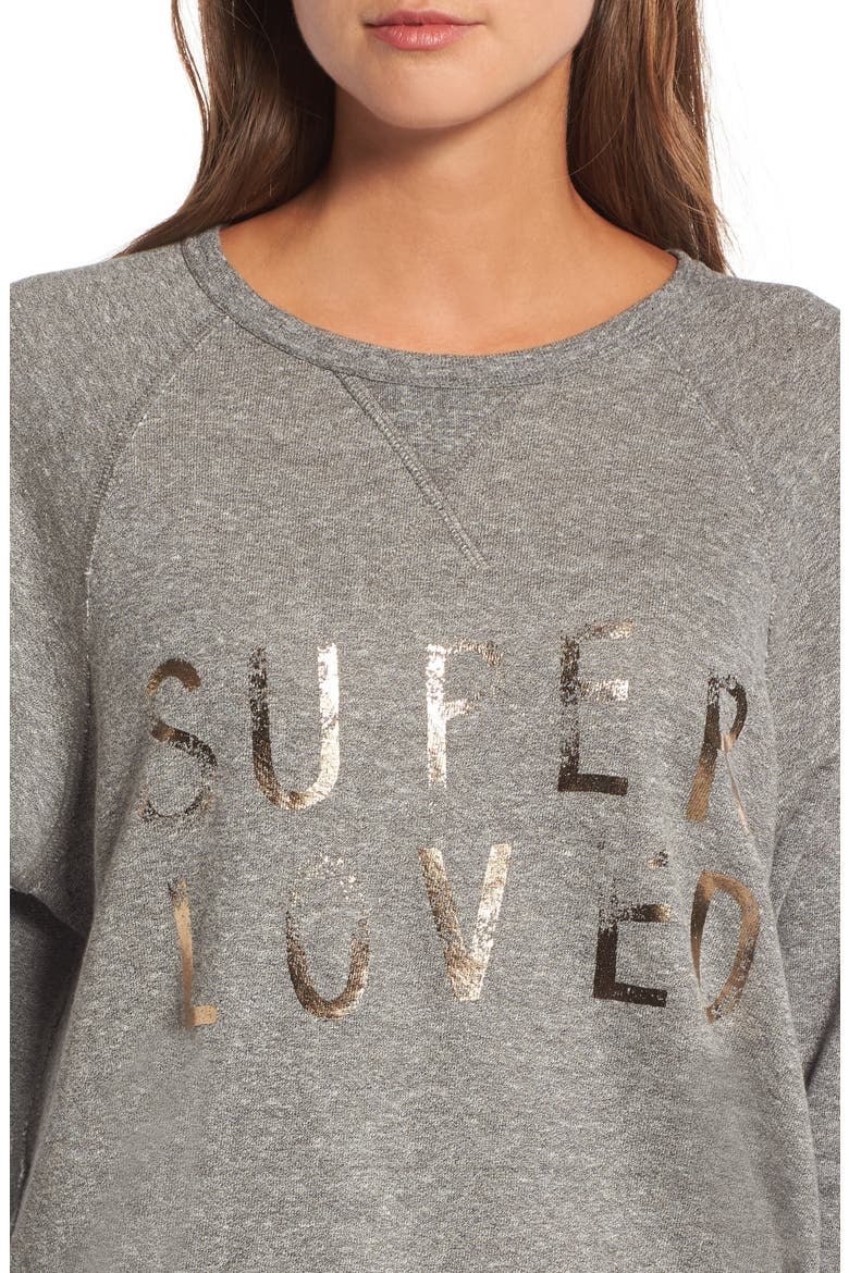 'The Oversized' Sweatshirt, Alternate, color, ROSE GOLD SUPER LOVED