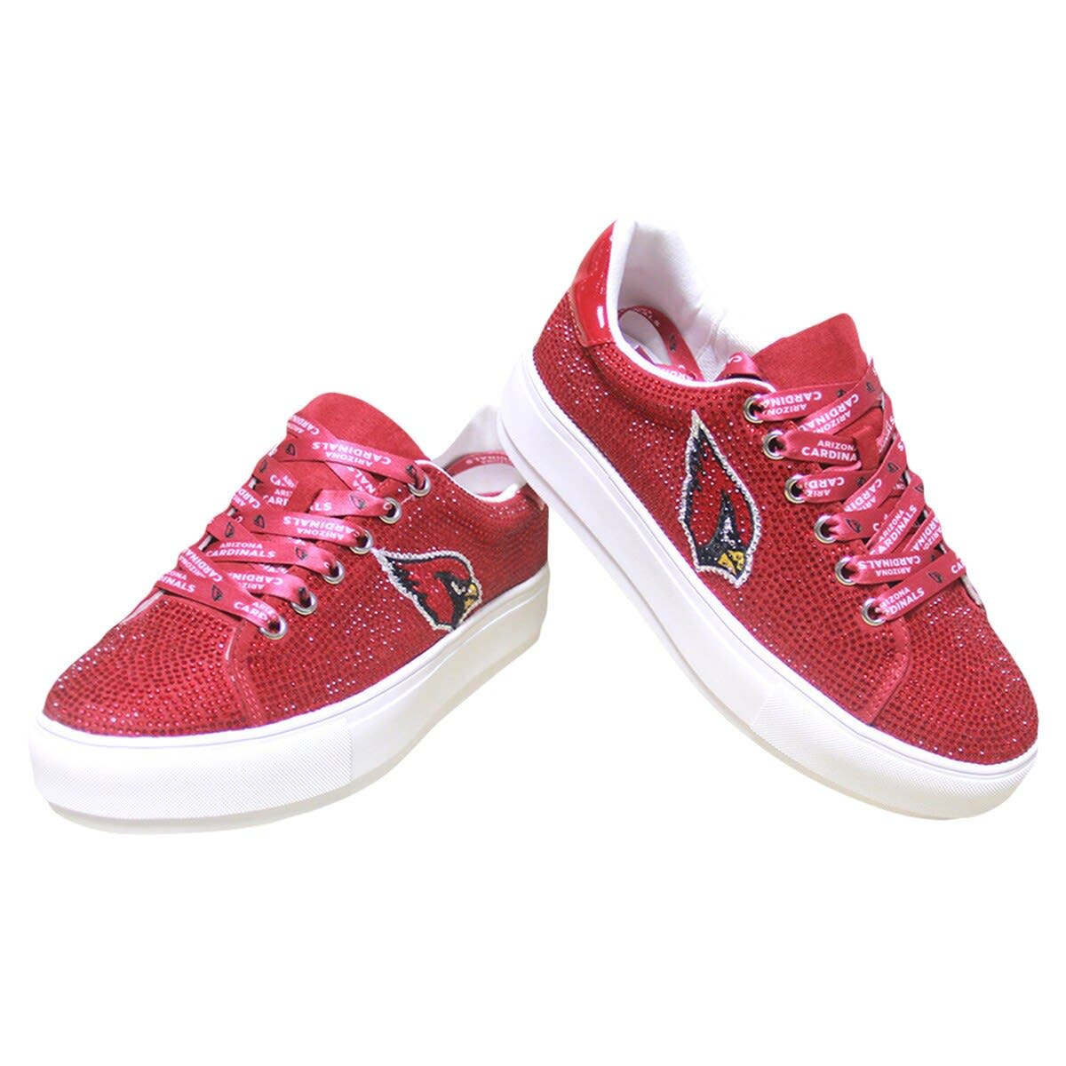 CUCE Women's Cuce Cardinal Arizona Cardinals Team Color Crystal Sneakers, Alternate, color, 