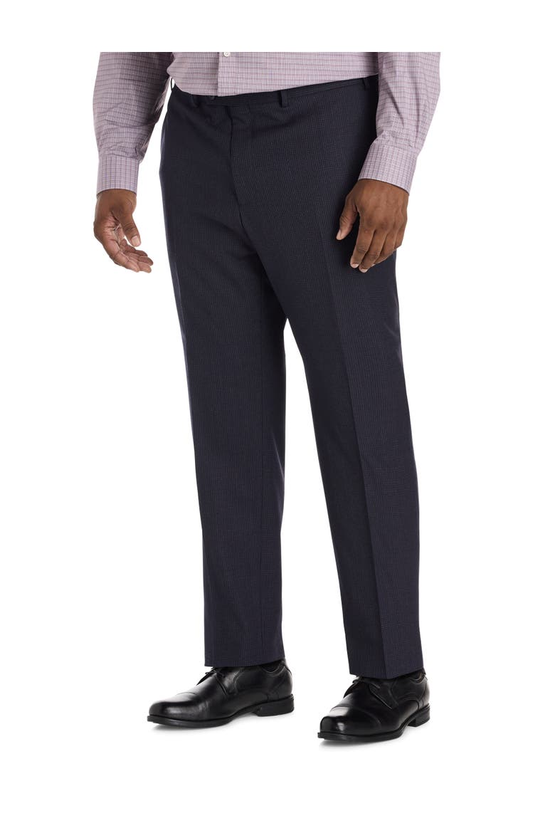 Big & Tall Graph Check Suit Pants, Main, color, PURPLE
