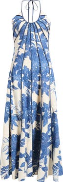 Parker The Novia Floral Print Maxi Halter Dress