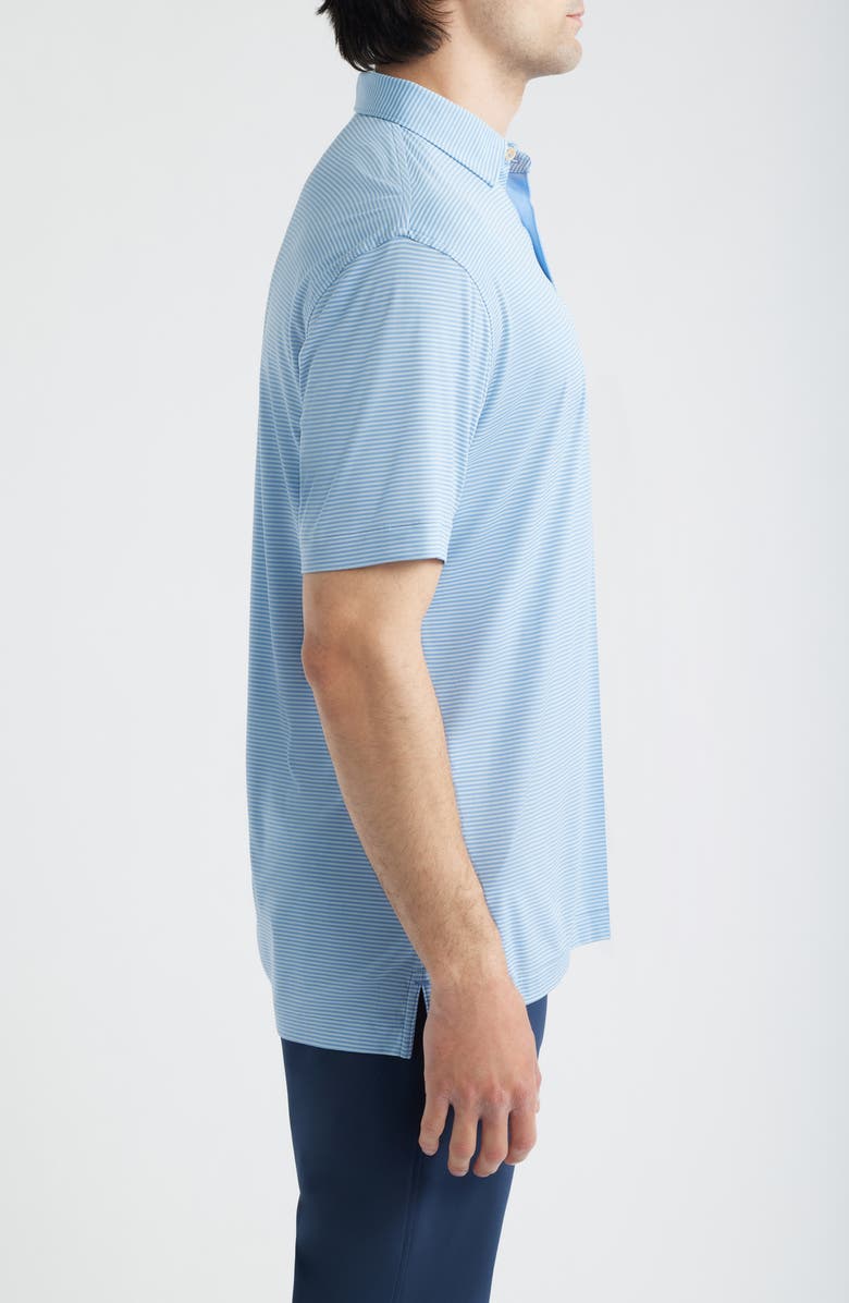 Peter Millar Market Stripe Featherweight Performance Polo, Alternate, color, Bluebird